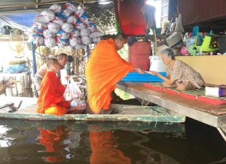 “ธรรมะเยียวยาใจ” ผู้ประสบภัยน้ำท่วม และ การก่อเกิด “จริยธรรมแชนแนล : สื่ออาสา-นำธรรมดี ” (ตอนที่ ๓) จาก ธรรมนิพนธ์ เรื่อง “สุวรรณบรรพต สยามพุทธศิลป์” เขียนโดย พระราชกิจจาภรณ์ (เทอด ญาณวชิโร) โครงการ”ธรรมะเยียวยาใจ” ผู้ประสบภัยน้ำท่วม หลังมหาอุทกภัย ปีพ.ศ.๒๕๕๔ ยังคงดำเนินต่อมาโดยกลุ่มเพื่อชีวิตดีงาม และกลุ่มใต้ร่มพุทธธรรม สำนักงานส่งเสริมคุณธรรม จริยธรรม และความมั่นคงแห่งสถาบันชาติ พระศาสนา พระมหากษัตริย์ วัดสระเกศ อีกทั้งพระสงฆ์ทุกภาคส่วน ก็ยังคงเดินหน้าช่วยเหลือผู้ประสบอุทกภัย และภัยธรรมชาติตลอดจนช่วยบรรเทาความเดือดร้อน เยียวยาความทุกข์ของประชาชนมาจนถึงทุกวันนี้