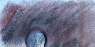 สมาธิ ภาพวาดสีฝุ่น โดย หมอนไม้