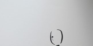 สมาธิ ภาพวาดลายเส้นพู่กันจีน โดย หมอมไม้