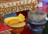 บันทึก พิธีอัญเชิญน้ำสรงและผ้าเหลืองพระราชทาน สำหรับสรงต้นพระศรีมหาโพธิ์ และห่มพระประธานในพระอุโบสถ ณ วัดสระเกศ ราชวรมหาวิหาร ในวันมหาสงกรานต์ รับปีใหม่ไทย ๑๕ เมษายน พุทธศักราช ๒๕๖๙