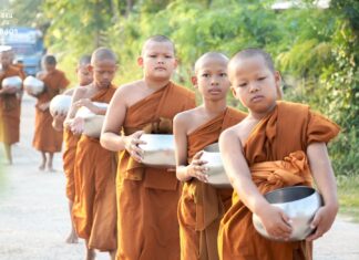 (๔) “ความเพียรอันอุกฤษฏ์” รหัสธรรมพระมหาชนก “จาก ทศชาติ ปณิธานมหาบุรุษไม่เปลี่ยนแปลง ถึง ลูกผู้ชายต้องบวช” สามเณรพุทธศากยบุตร ออกบิณฑบาต